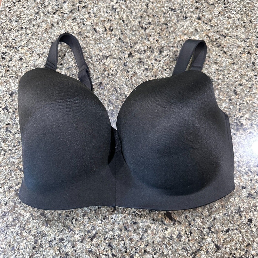 CACIQUE Lightly Lined T Shirt Bra Wireless 38I Black